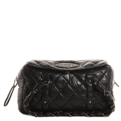 Chanel Distressed Lambskin Lady Braid Flap Tote Black 1 of 8