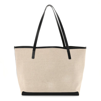 The Row Canvas Calfskin Park Tote Beige Black 1 of 12