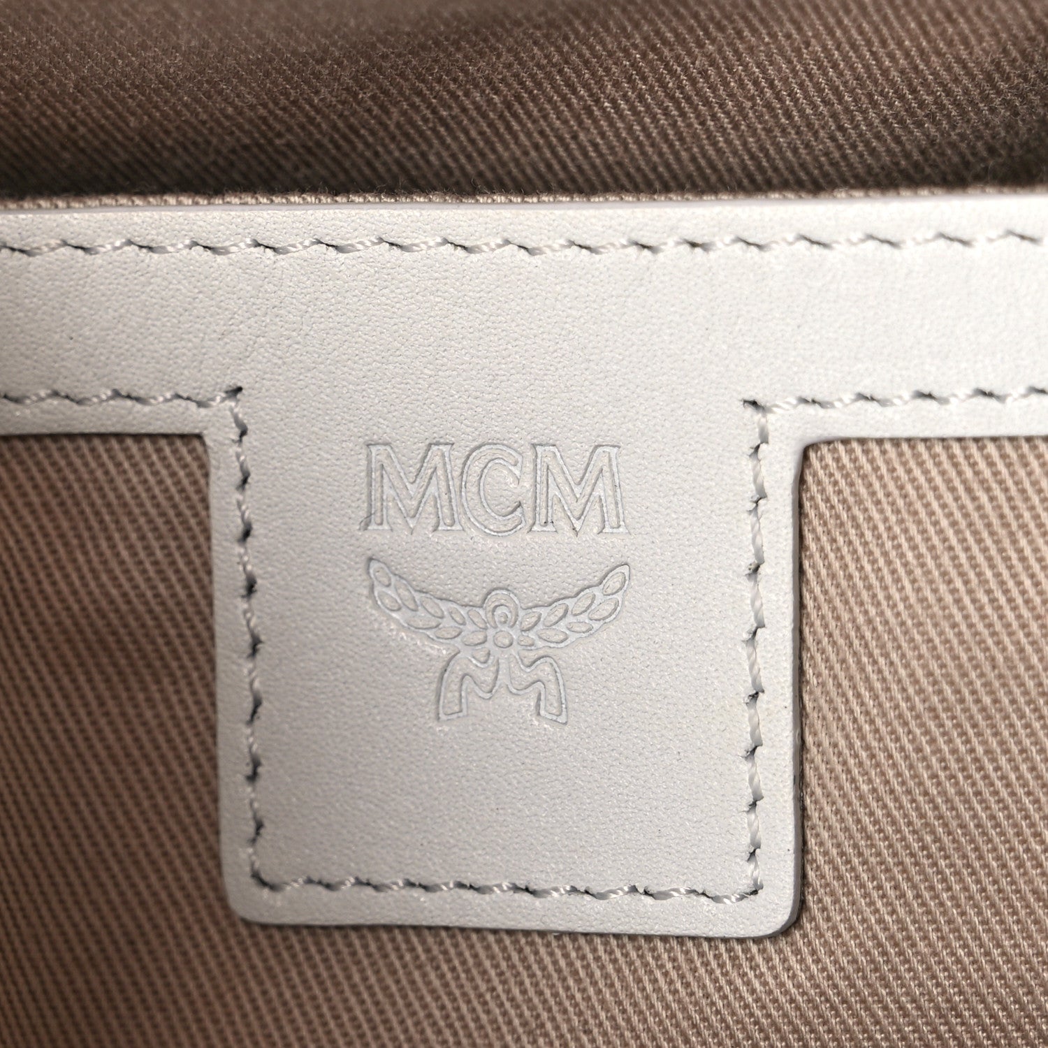 MCM Visetos Swarovski Studded Small Diamond Backpack White 6 of 8