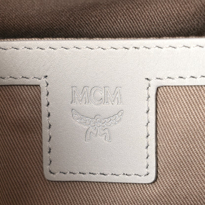 MCM Visetos Swarovski Studded Small Diamond Backpack White 6 of 8