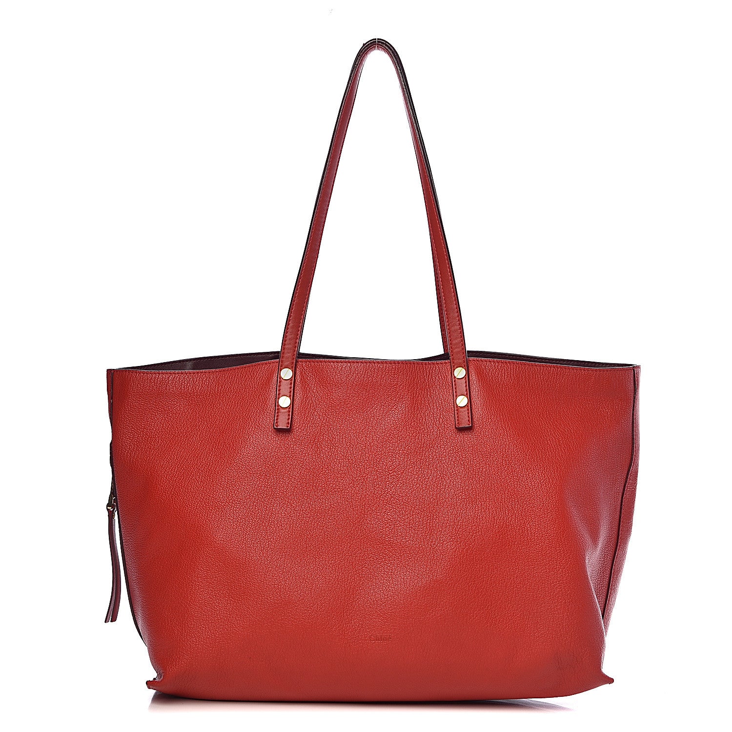 Chloe Goatskin Dilan East West Tote Red 1 of 13