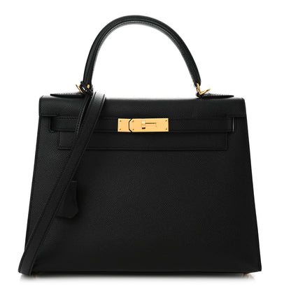 Hermes Epsom Kelly Sellier 28 Black 1 of 17