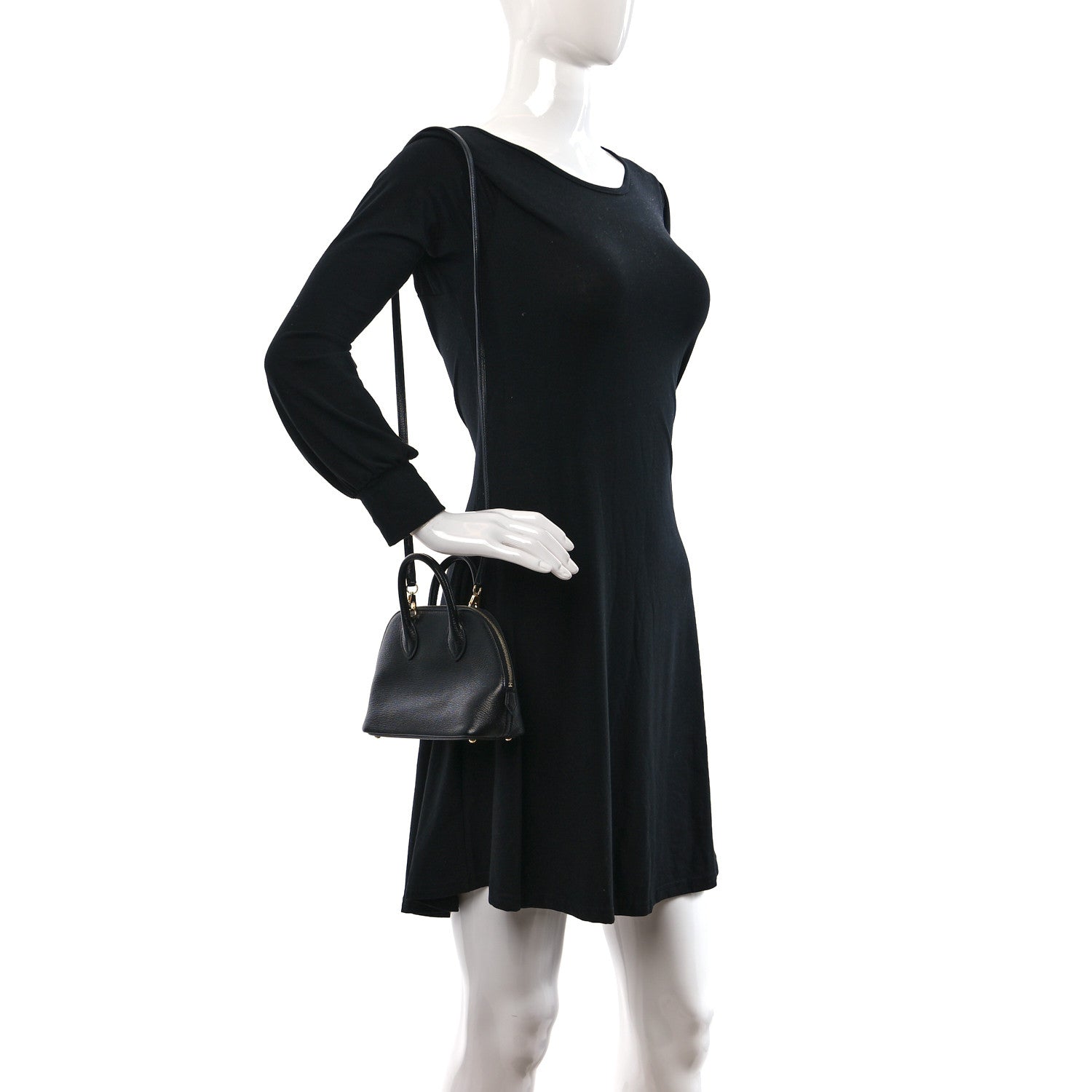 Hermes Chevre Mysore Mini 1923 Bolide Black 2 of 11