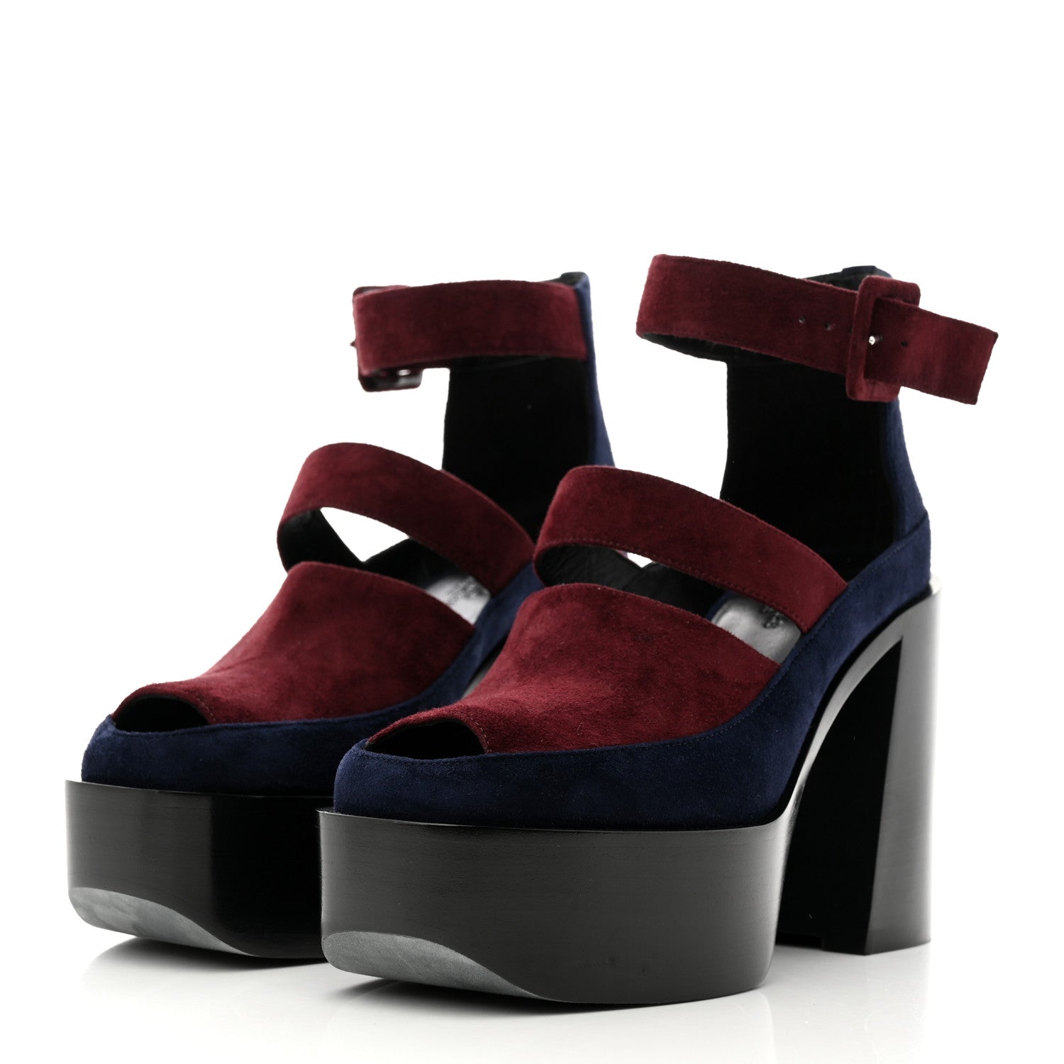 Hermes Suede Goatskin Hailey 70 Sandals 39 Marron Mahogany Marine 3 of 9