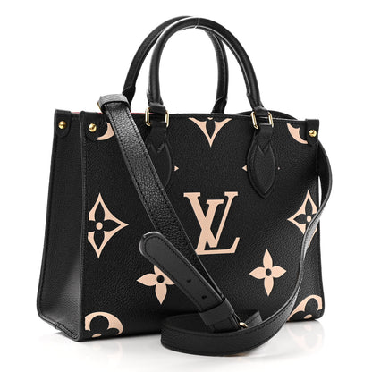 Louis Vuitton Empreinte Monogram Giant Onthego PM Black Beige 3 of 9