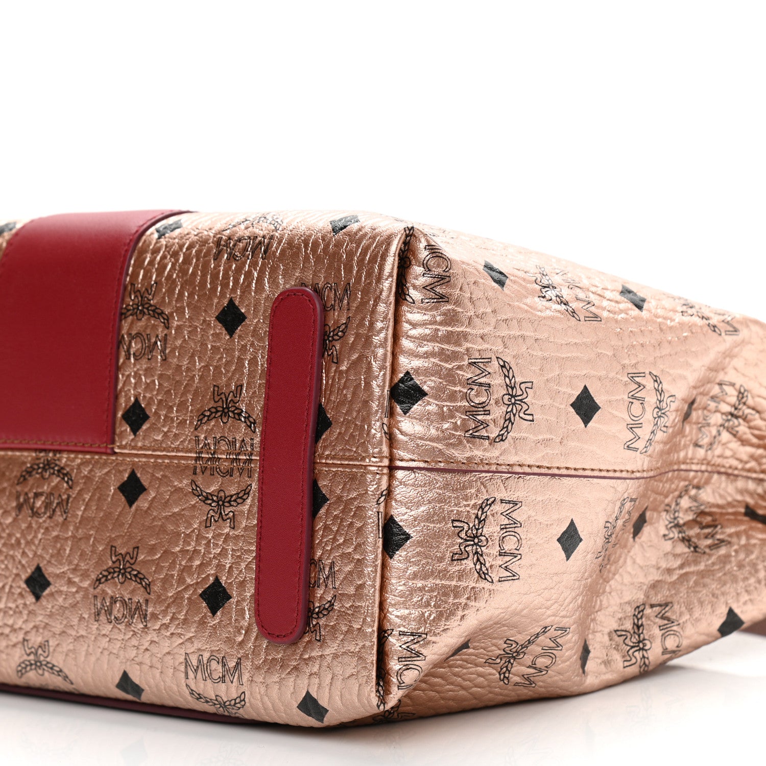 MCM Metallic Visetos Medium Klara Hobo Champagne Gold 9 of 9