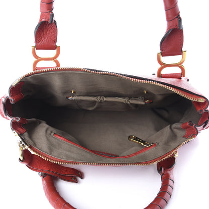 Chloe Calfskin Medium Marcie Satchel Peony Red 5 of 11