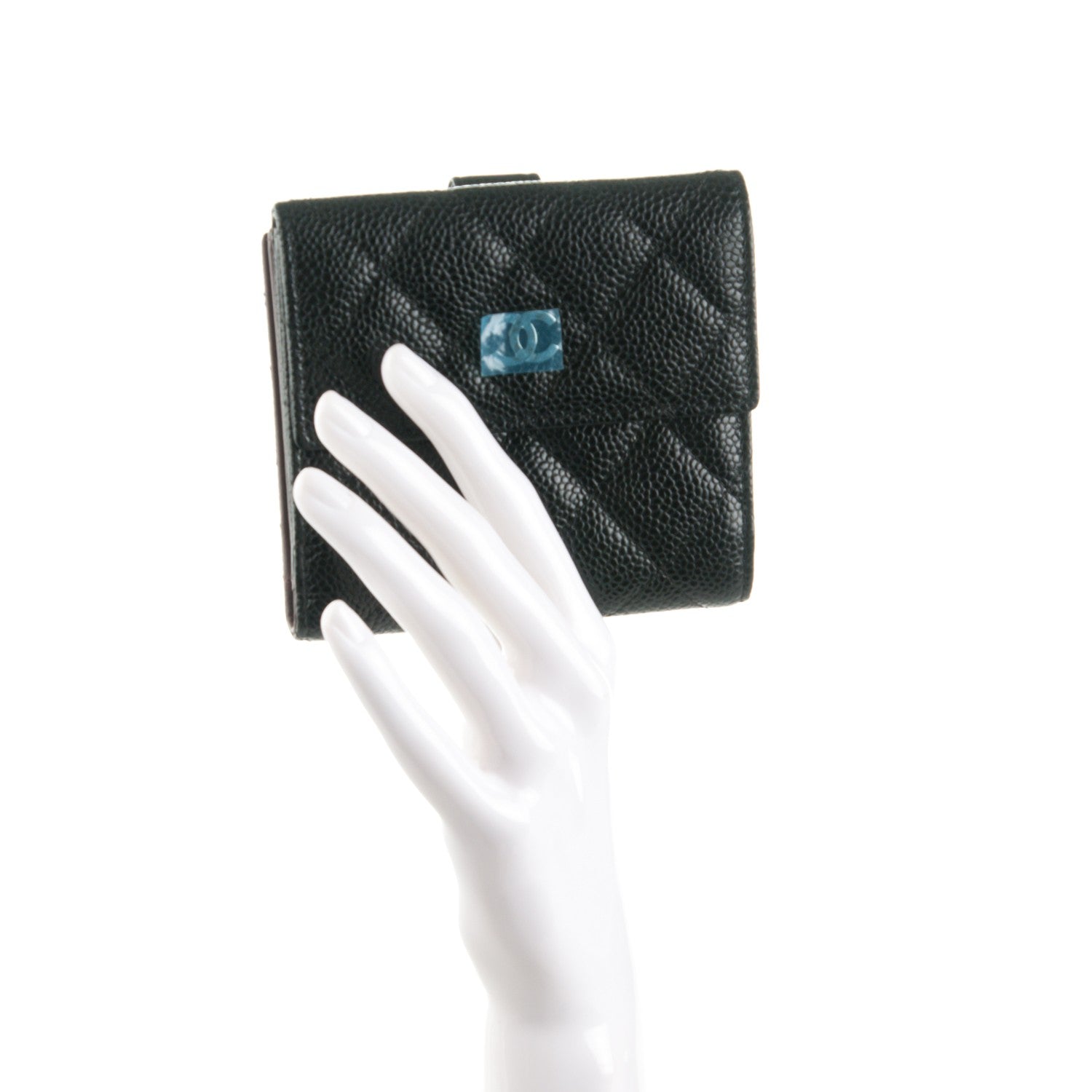 Chanel Caviar Quilted Compact French Flap Wallet Black 2 of 8