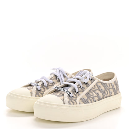 Christian Dior Canvas Oblique Walk'N'Dior Low Top Sneakers 36 Grey Stone 4 of 9