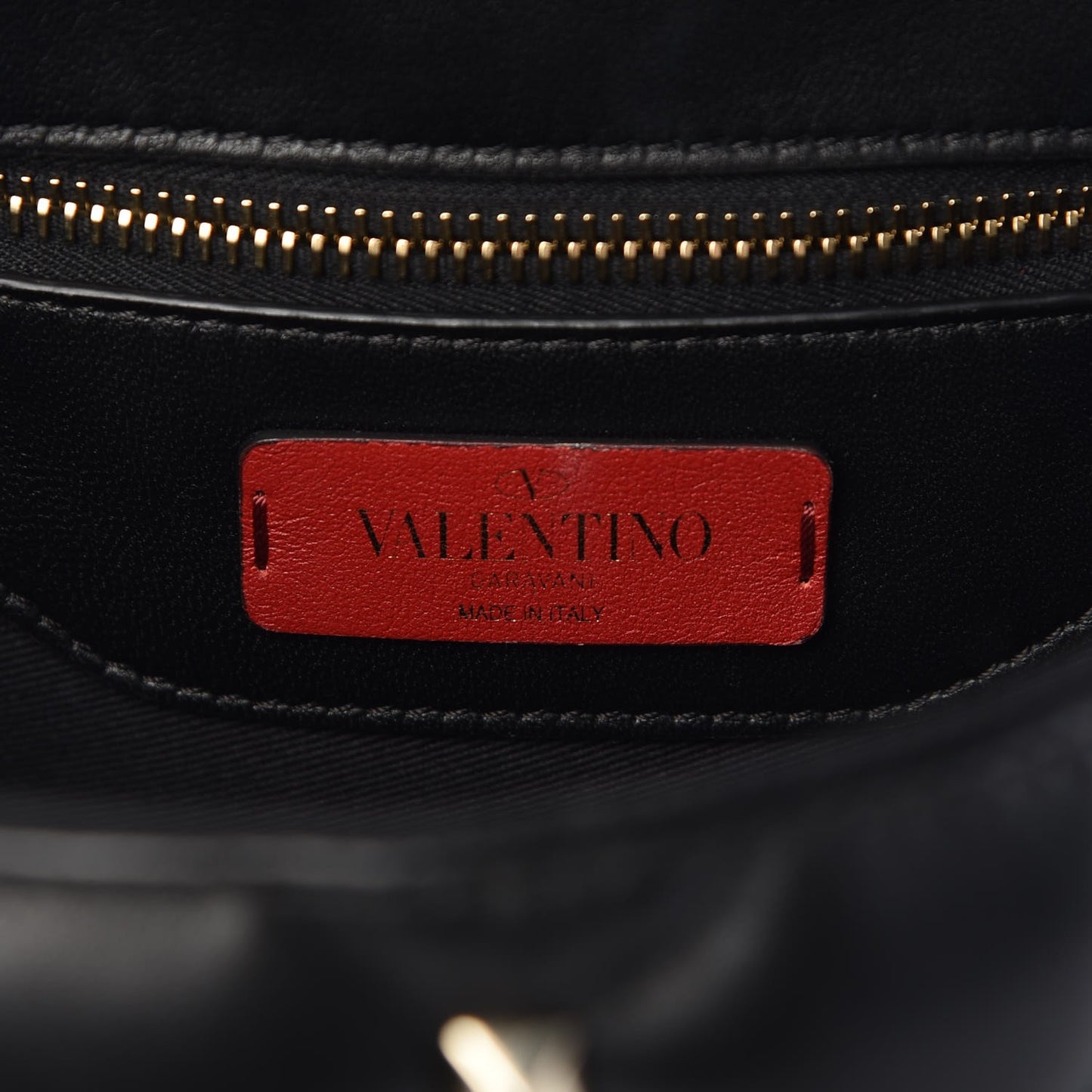 Lambskin VLTN Print Candystud Top Handle Bag Black