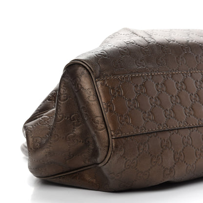 Gucci Metallic Guccissima Medium Sukey Tote Bronze 8 of 11