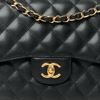 Chanel Caviar Quilted Jumbo Double Flap Black 9 of 12