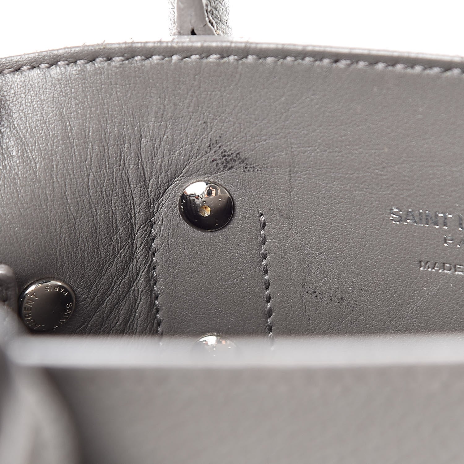 Saint Laurent Grained Calfskin Nano Sac De Jour Fog 14 of 15