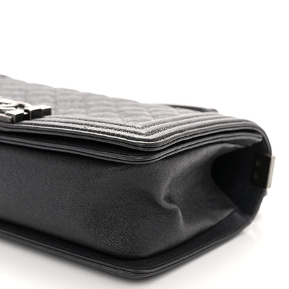 Chanel Caviar Quilted Medium Boy Flap Charcoal 19 of 19