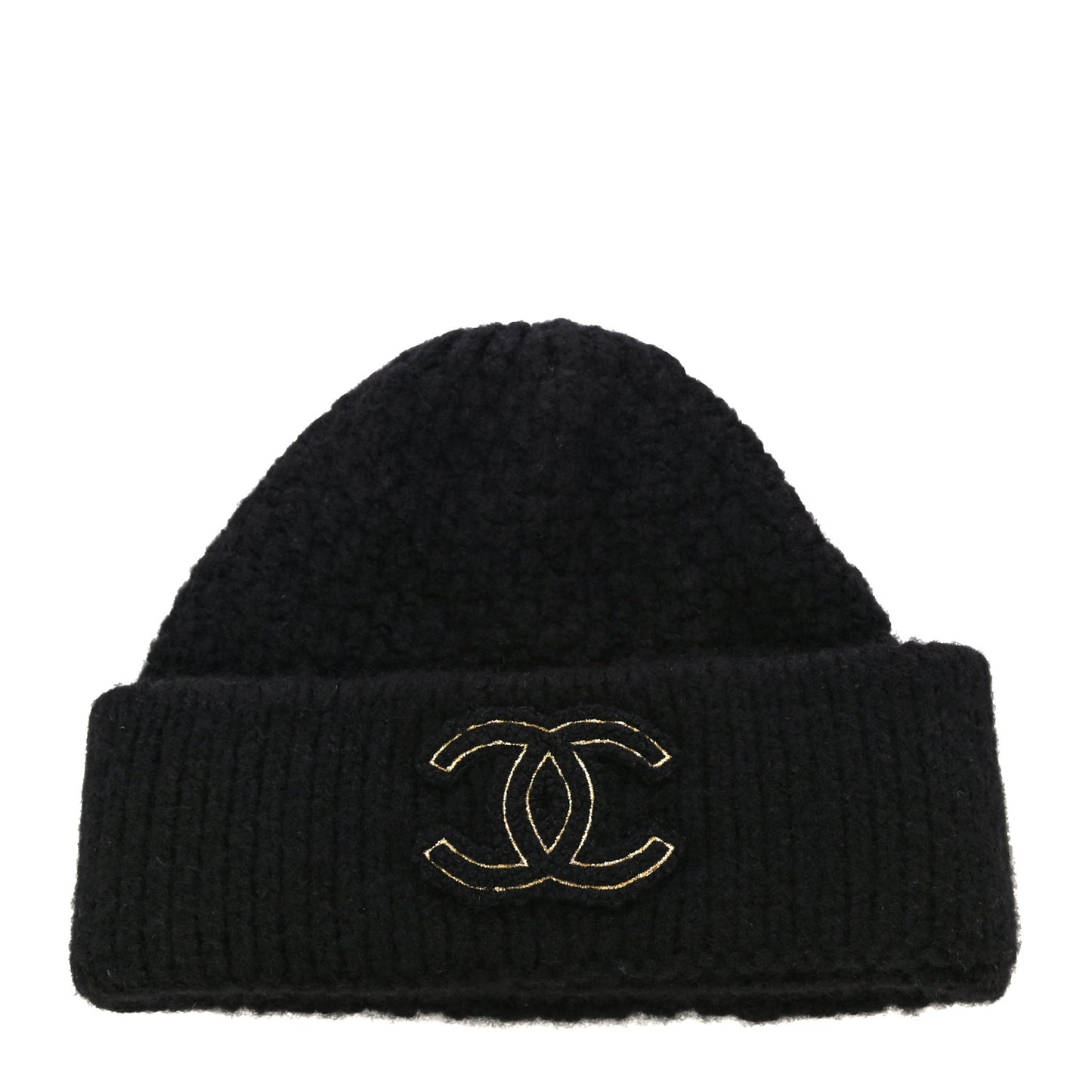 Cashmere Silk CC Beanie Hat Black