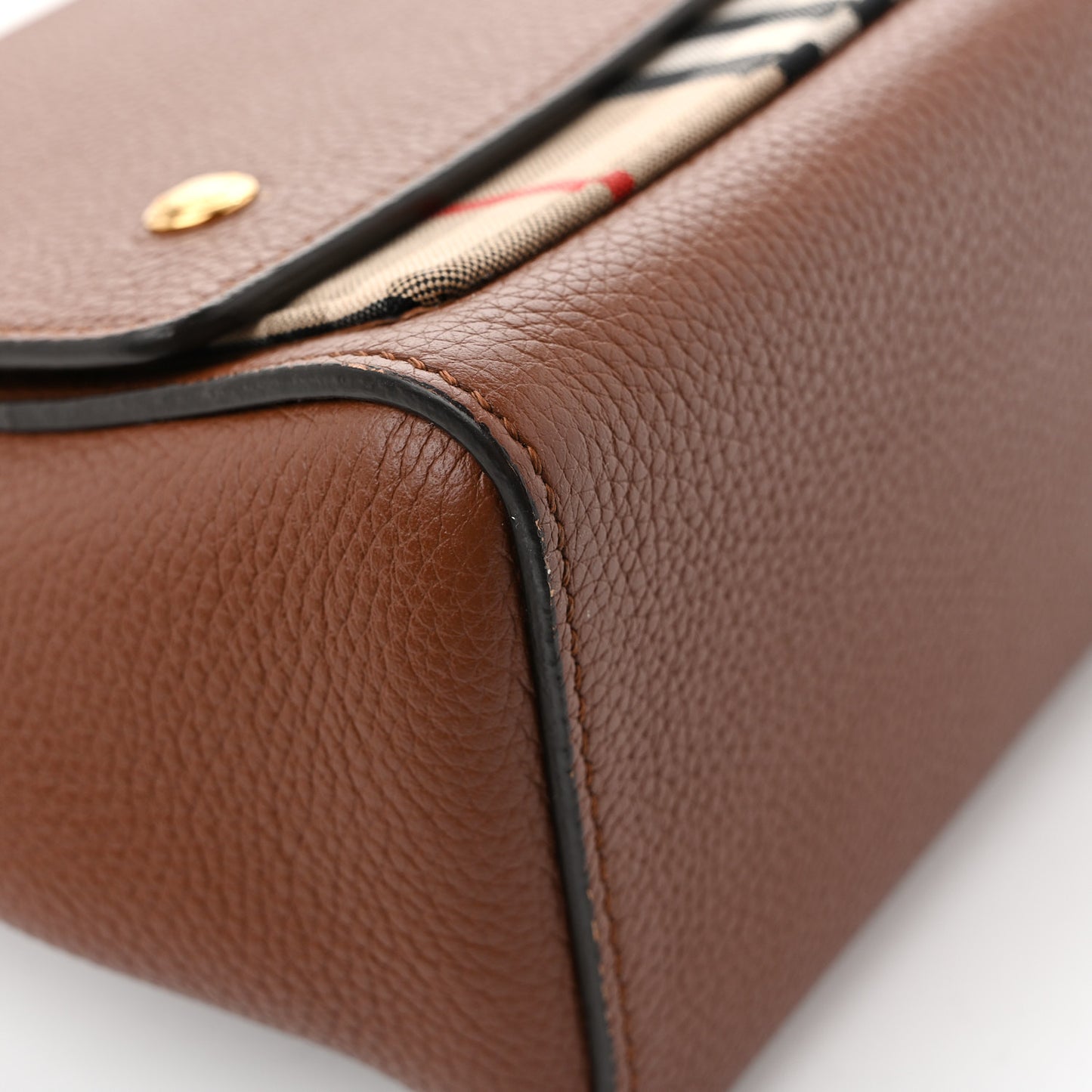 Calfskin Vintage Check Note Crossbody Bag Tan