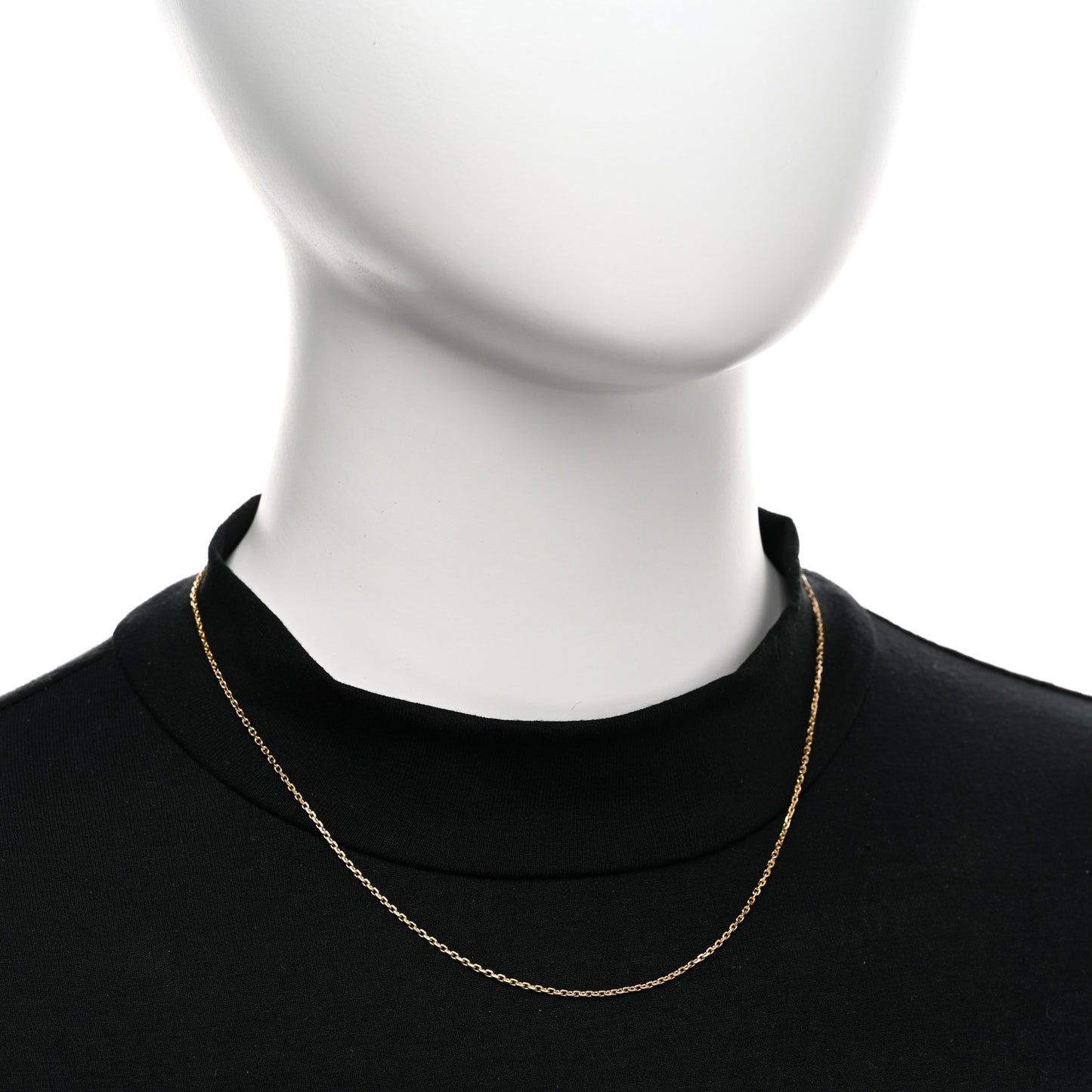 18K Yellow Gold Trace Chain Necklace