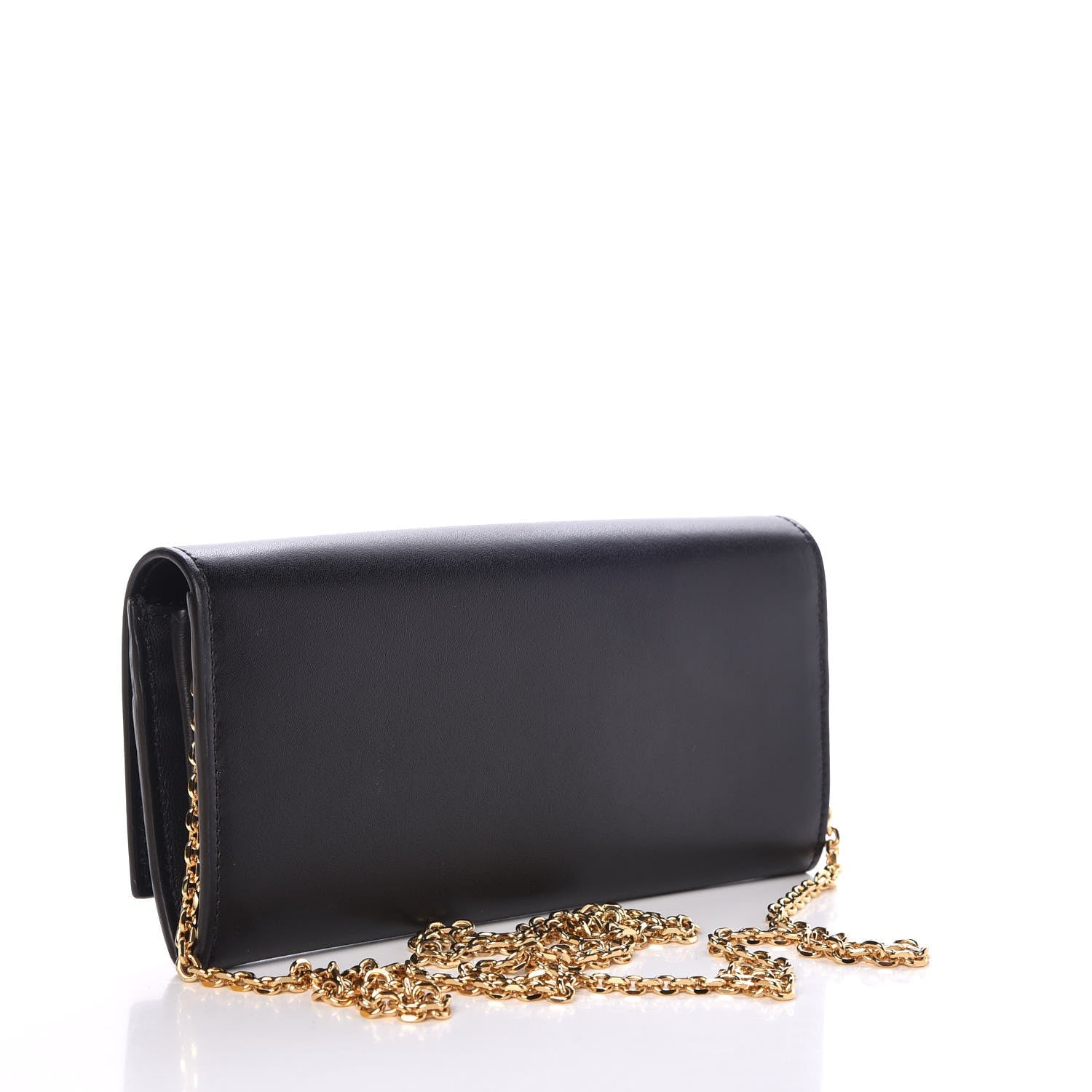 Fendi Vitello Liberty Century Lucido By The Way Continental Wallet On Chain Black 3 of 9