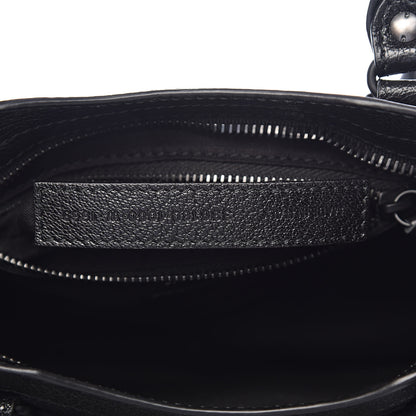 Balenciaga Shiny Goatskin Matte Black Metallic Edge Hardware Mini City Black 7 of 10