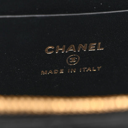 Chanel Lambskin Enamel Quilted Small Coco Hearts Vanity Case With Chain Black 7 of 11