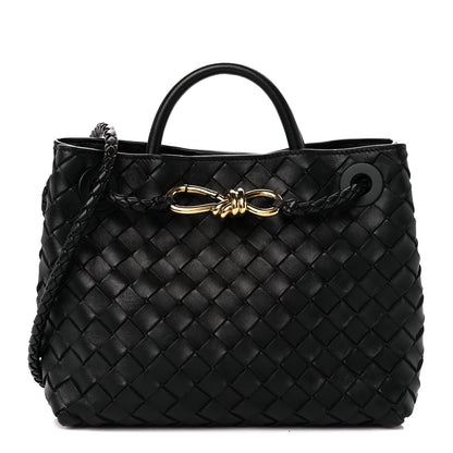 Bottega Veneta Nappa Intrecciato Small Andiamo Shoulder Bag Black 1 of 10