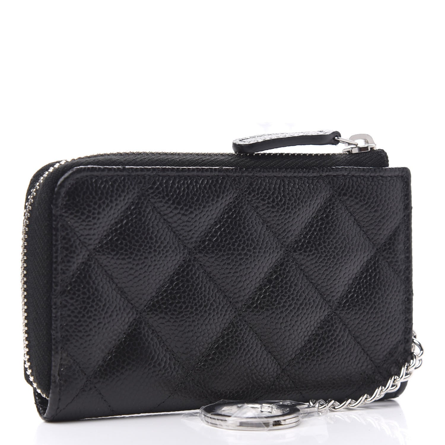 Chanel Caviar Quilted Key Holder Case Black 3 of 8