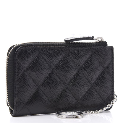 Chanel Caviar Quilted Key Holder Case Black 3 of 8