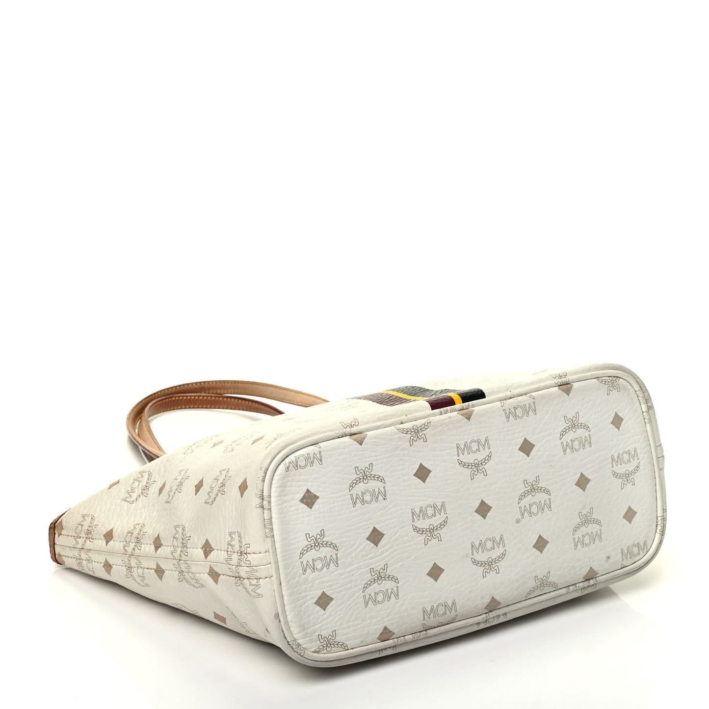 Visetos Stirped Shopper Tote White