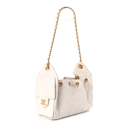 Chanel Caviar Quilted Mini Chanel 25 Handbag White 3 of 10