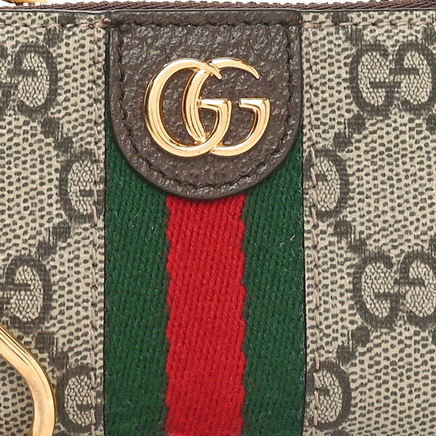 Gucci GG Supreme Monogram Web Ophidia Key Case Beige New Acero 8 of 8