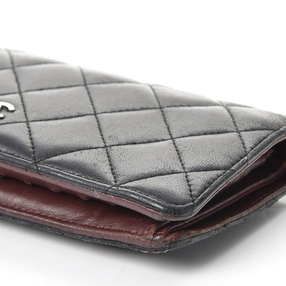 Chanel Lambskin Quilted Yen Wallet Black 10 of 16