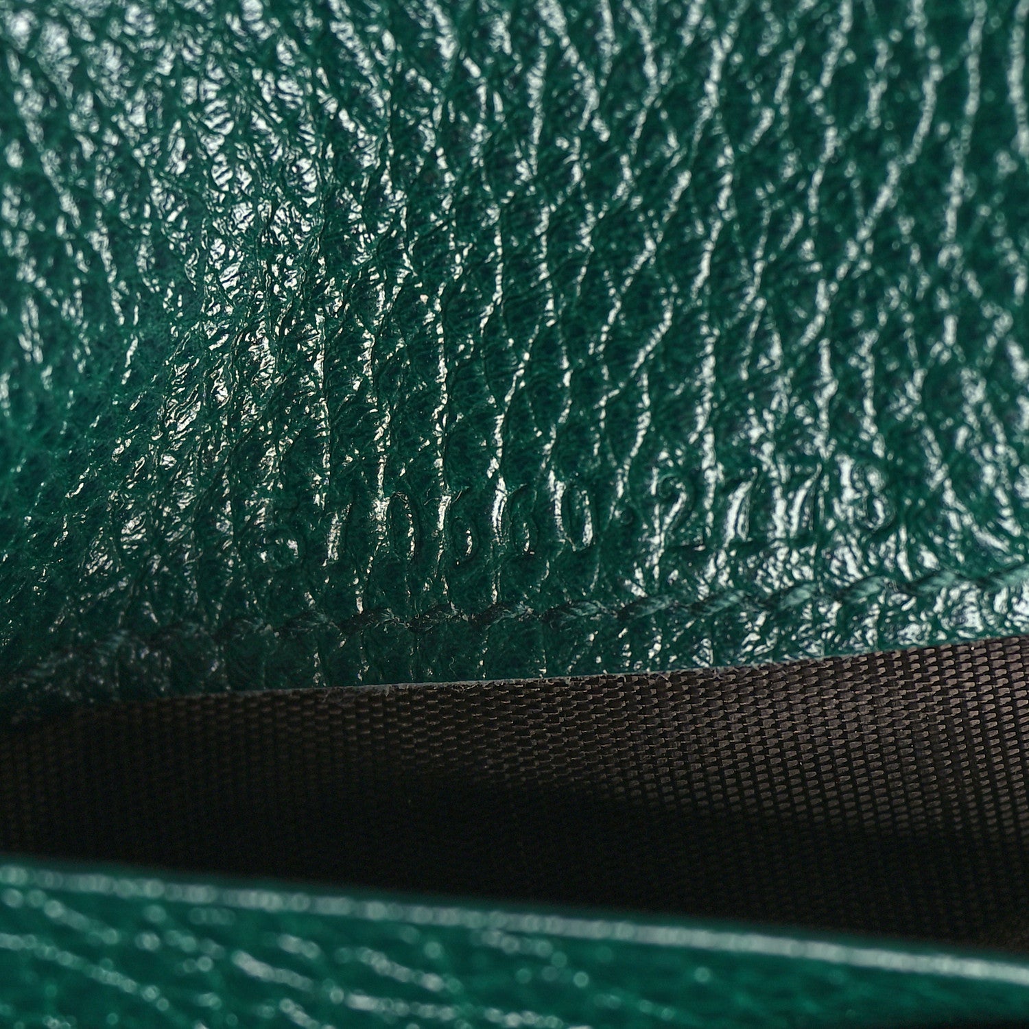 Gucci Grainy Calfskin Zumi Chain Card Case Wallet Vintage Green 8 of 10