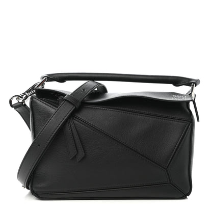 Loewe Calfskin Small Puzzle Bag Black 1 of 9