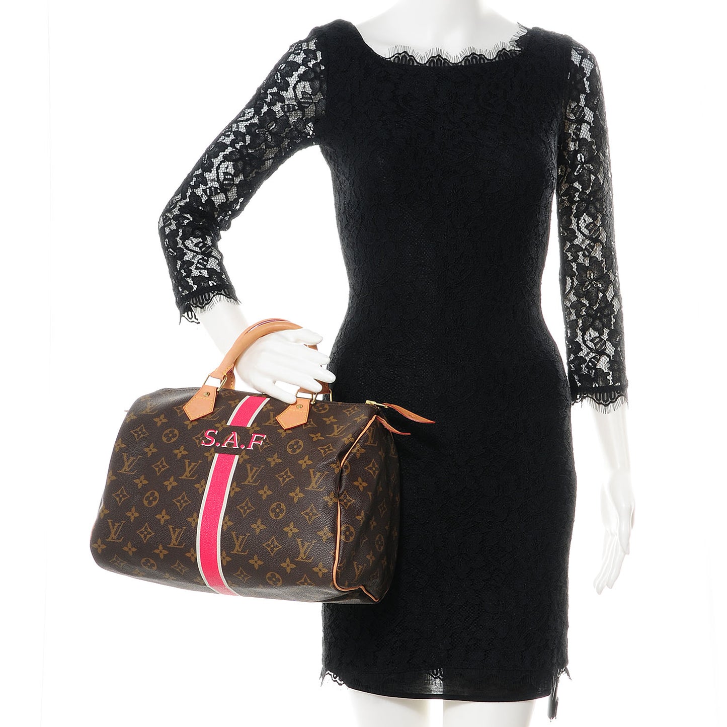 Monogram My LV Heritage Speedy 30 Fuchsia and Gris