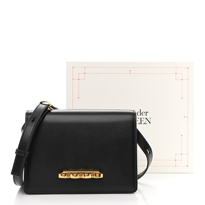 Alexander McQueen Smooth Calfskin Four Ring Knuckle Crossbody Bag Black 10 of 10