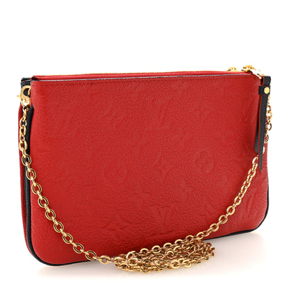 Louis Vuitton Empreinte Double Zip Pochette Marine Rouge 3 of 13