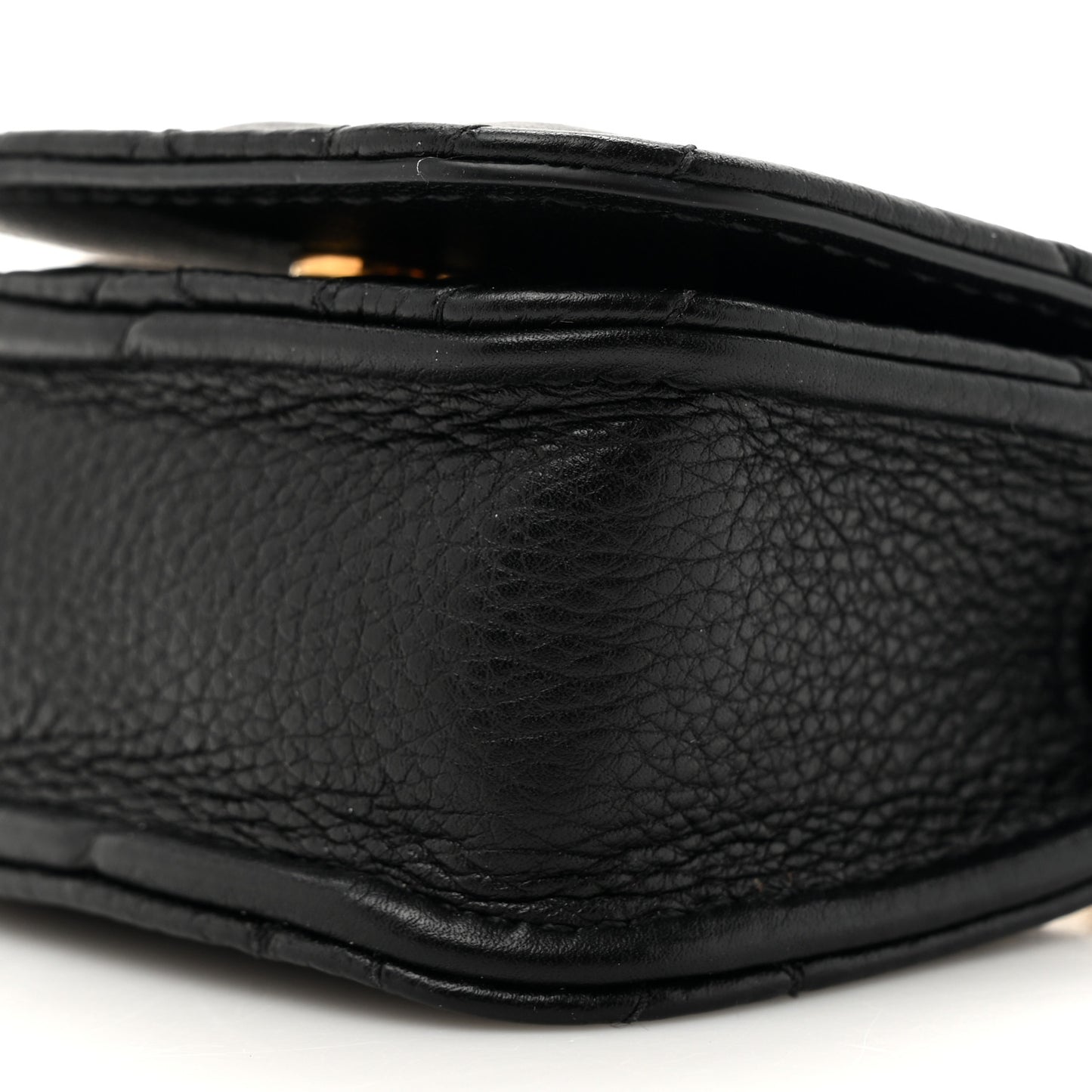 Supple Calfskin Cannage Caro Airpods Pro Case Necklace Black