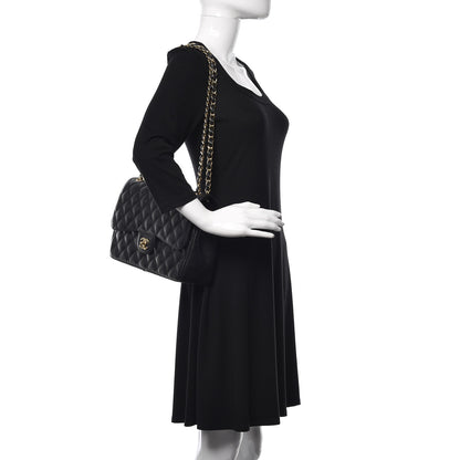 Chanel Caviar Quilted Jumbo Double Flap Black 2 of 10