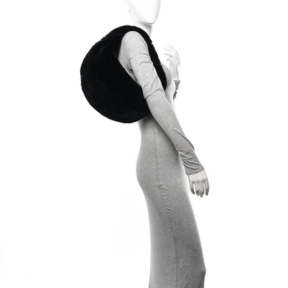 Khaite Shearling Medium Olivia Hobo Black 2 of 11