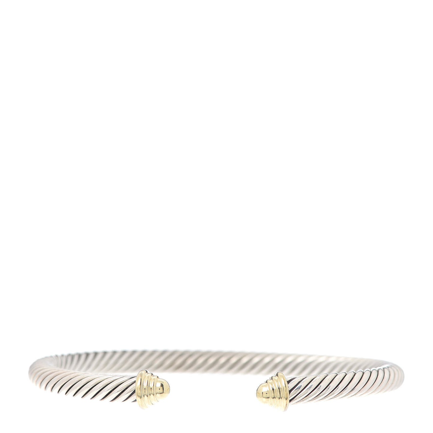 Sterling Silver 14K Yellow Gold 5mm Cable Classics Bracelet