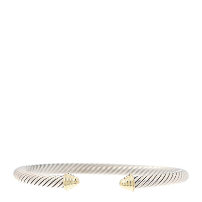 David Yurman Sterling Silver 14K Yellow Gold 5mm Cable Classics Bracelet 1 of 4
