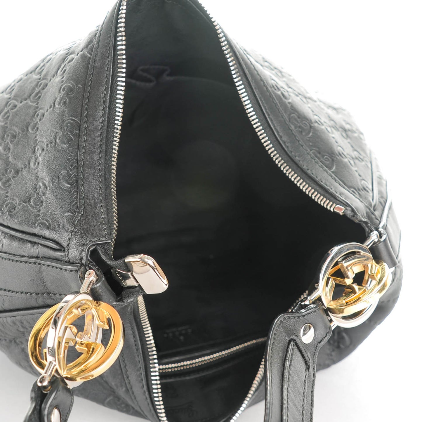 Guccissima Medium GG Twins Hobo Black