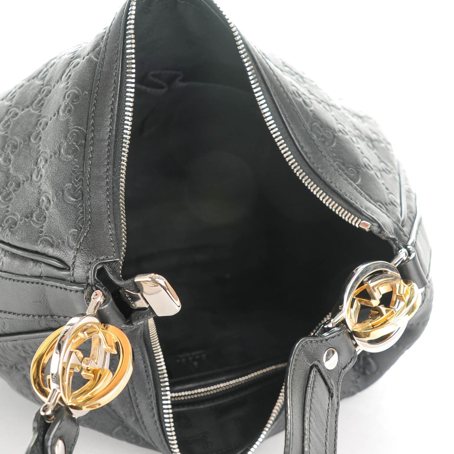 Gucci Guccissima Medium GG Twins Hobo Black 5 of 7