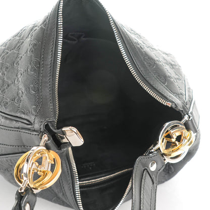 Gucci Guccissima Medium GG Twins Hobo Black 5 of 7