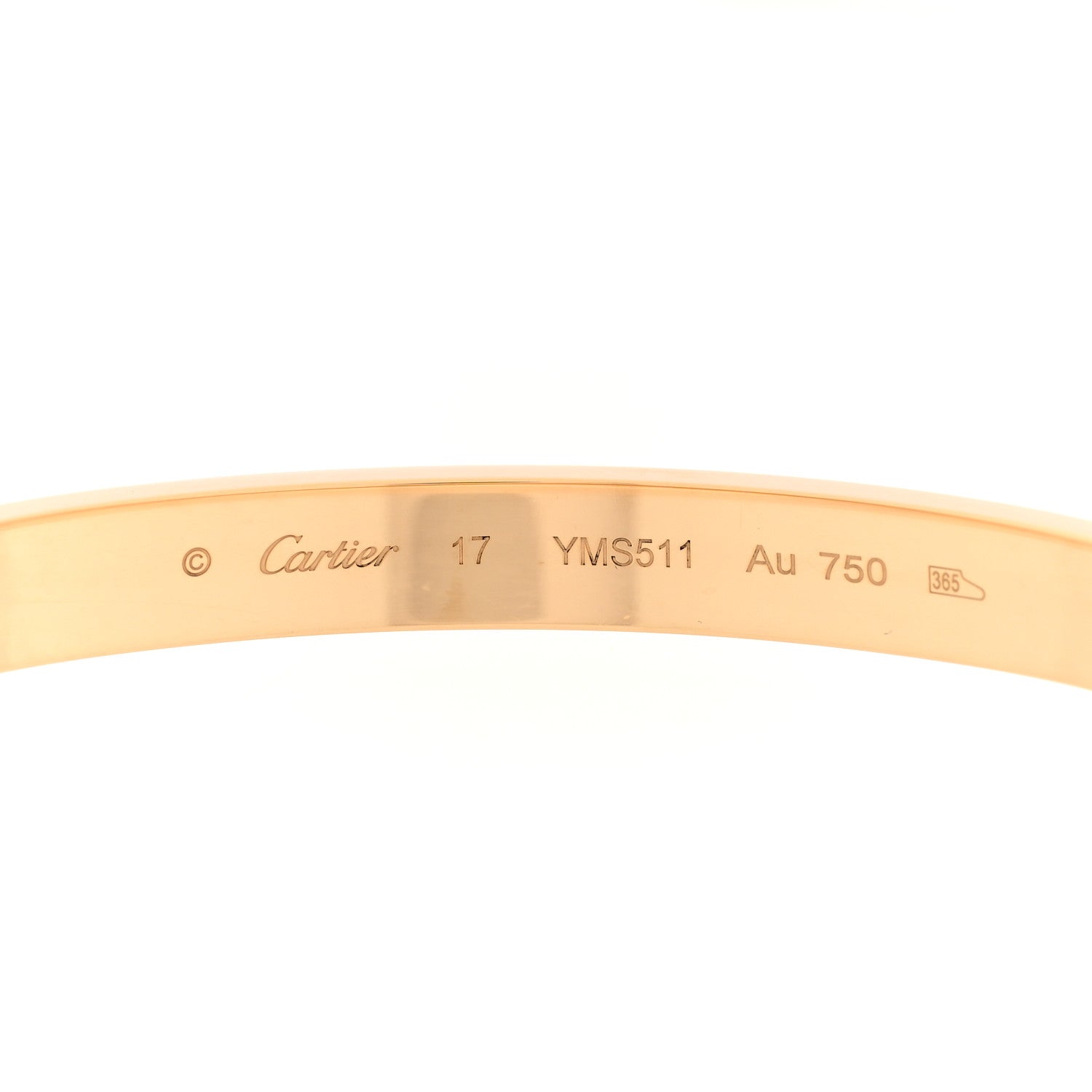 Cartier 18K Yellow Gold LOVE Bracelet 17 4 of 7