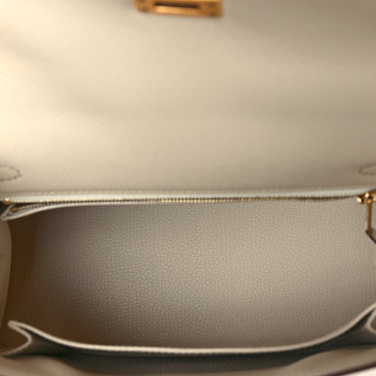 Hermes Epsom Bi-Color Horseshoe Kelly Sellier 25 Craie Gris Asphalte 4 of 9