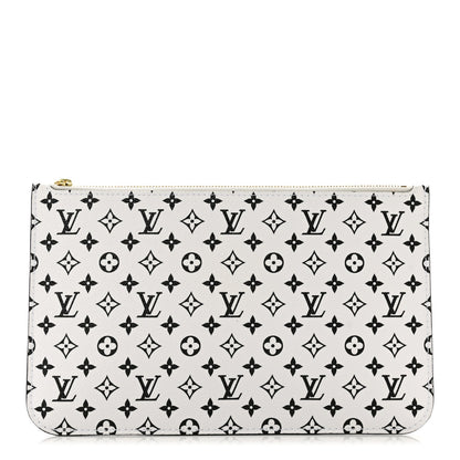 Louis Vuitton Monogram Giant Neverfull MM GM Pochette White 1 of 6