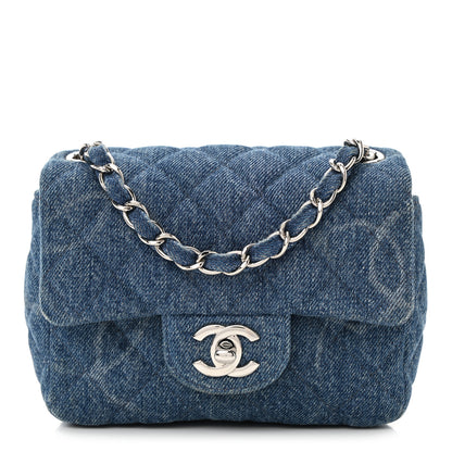Chanel Denim CC Quilted Mini Square Flap Blue 1 of 12