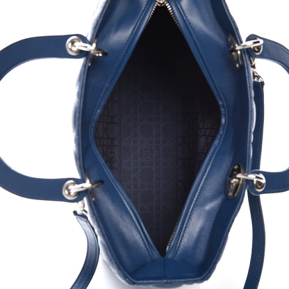 Christian Dior Lambskin Cannage Large Lady Dior Navy Blue 7 of 16