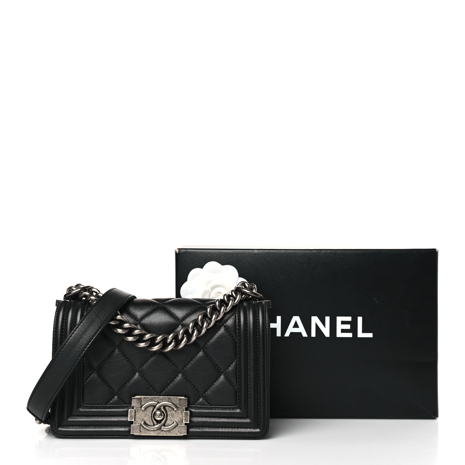 Chanel Calfskin Quilted Small Boy Flap Black 9 of 9